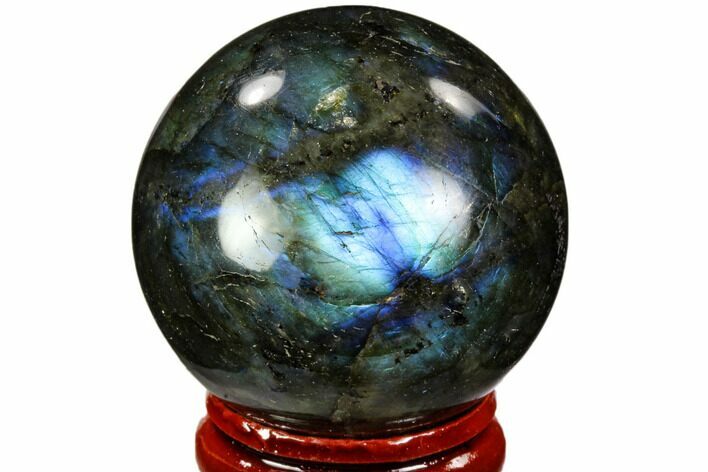 Flashy, Polished Labradorite Sphere - Great Color Play #105775